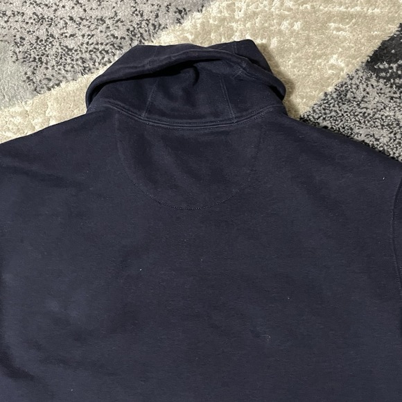 VTG Polo Ralph Lauren Shawl Collar Sweater  Men Large Blue Pullover Pony Dad - Picture 7 of 13